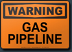 Warning Gas Pipeline Sign