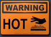 Warning Hot Sign