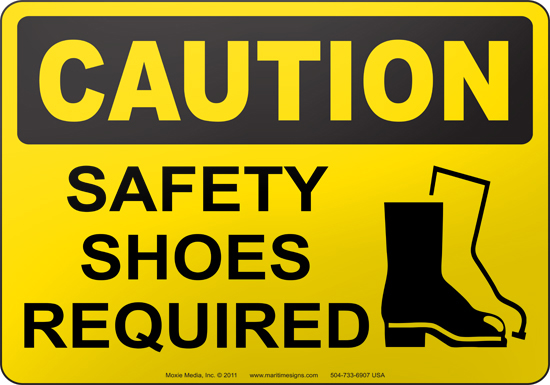 Safety Shoe Sign